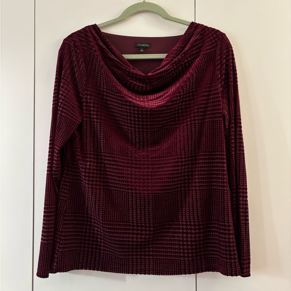 Talbots Velvet Burnout Top